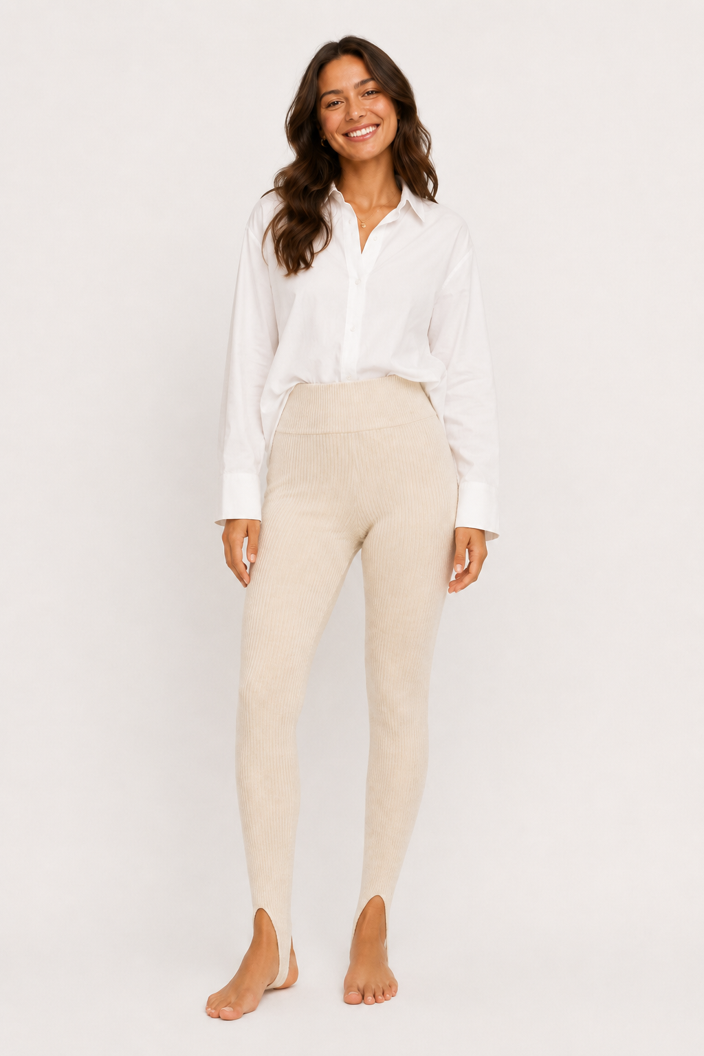 Eluneth | Legging côtelé taille haute pour femme