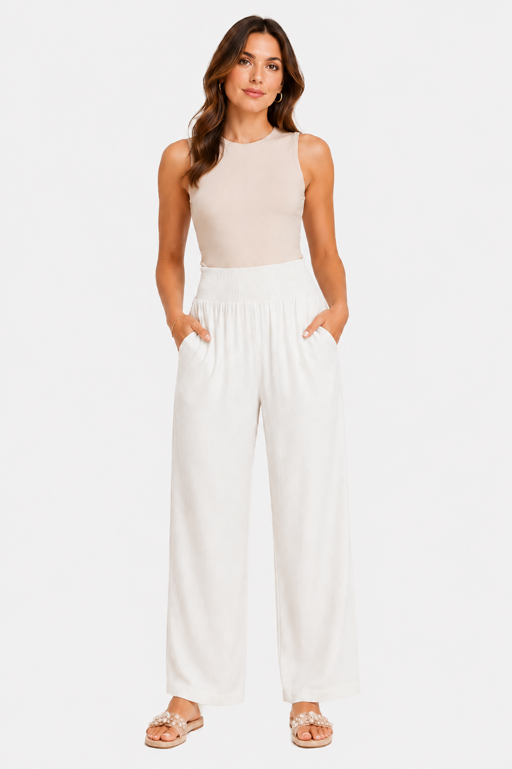 Eluneth | Pantalon en lin mélangé pour femme