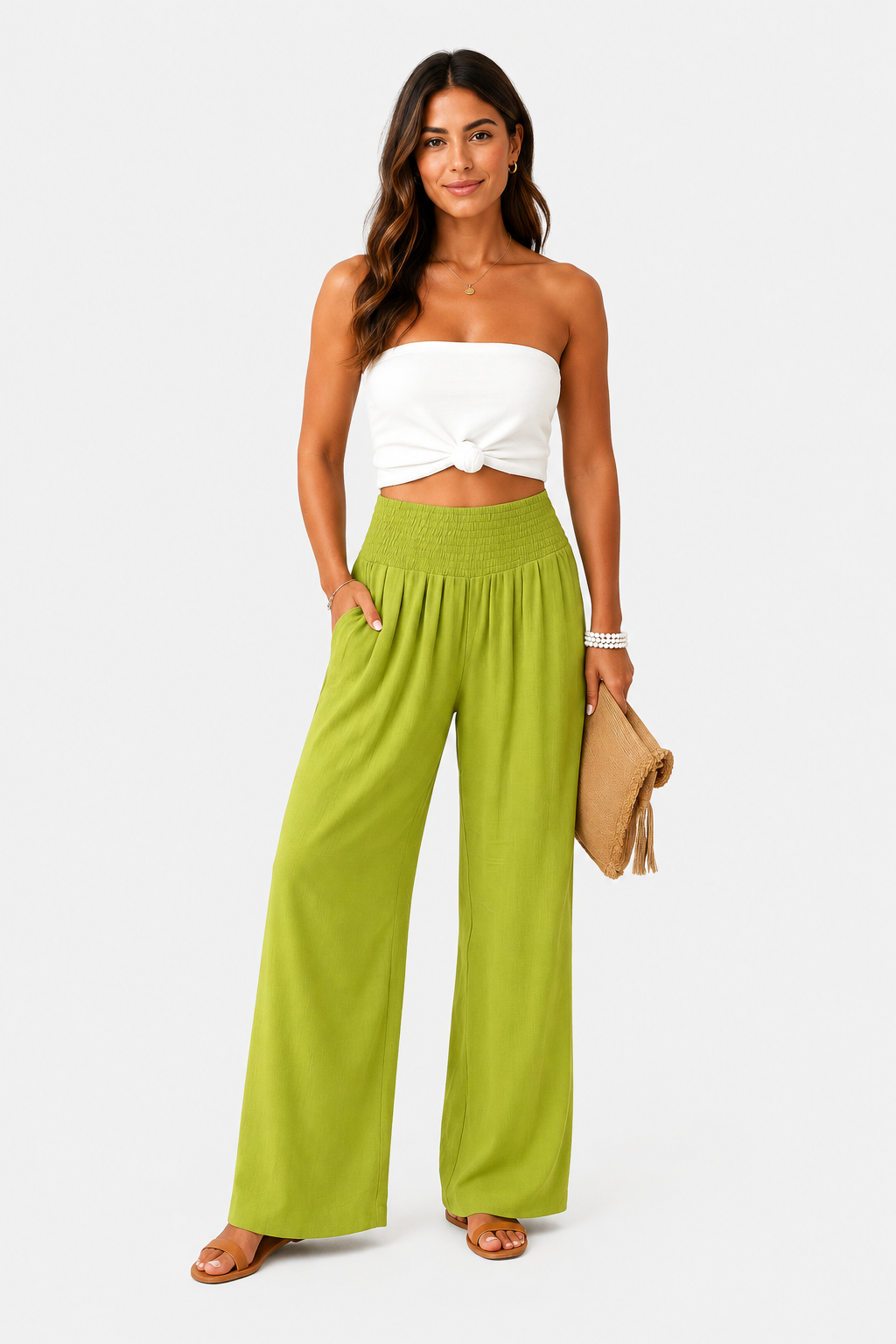 Eluneth | Pantalon en lin mélangé pour femme