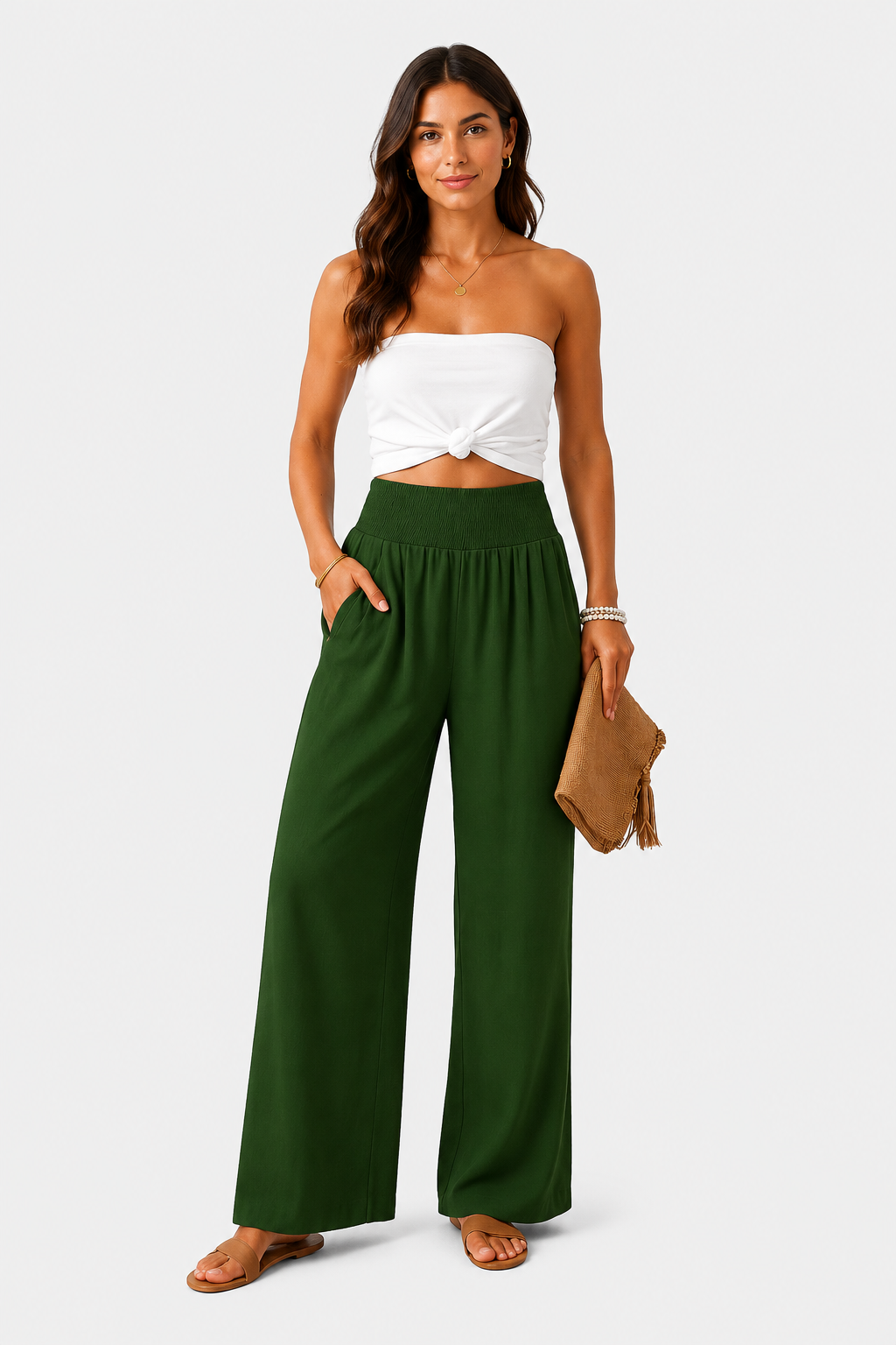 Eluneth | Pantalon en lin mélangé pour femme
