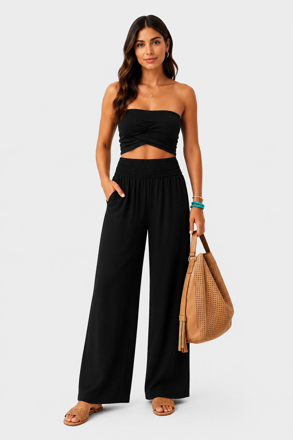 Eluneth | Pantalon en lin mélangé pour femme