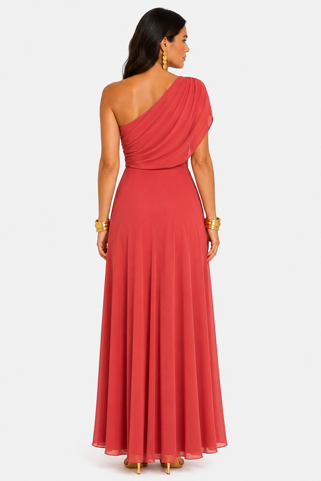 Eluneth | Robe Femme Longue Plissée Asymétrique Été