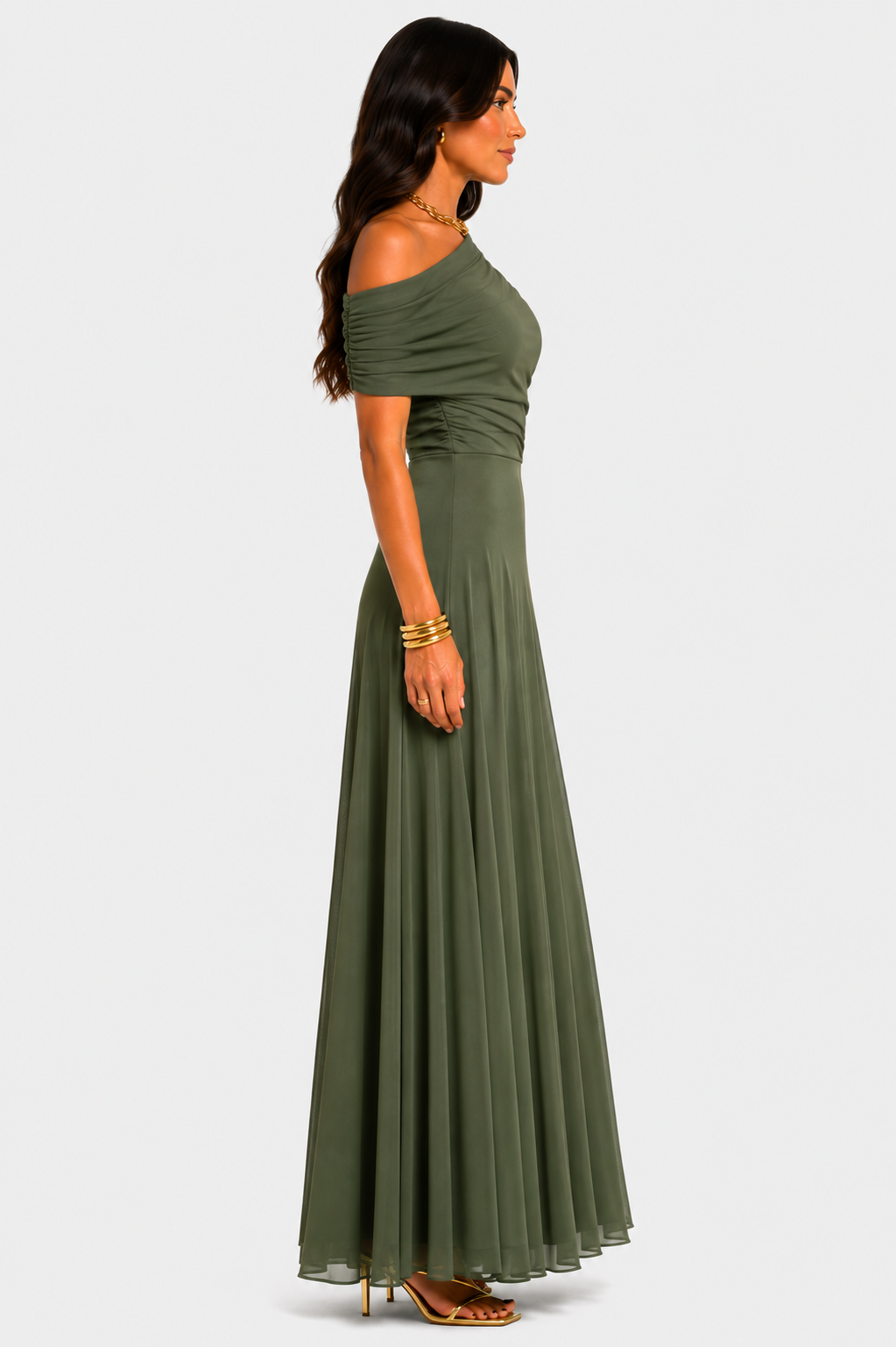 Eluneth | Robe Femme Longue Plissée Asymétrique Été