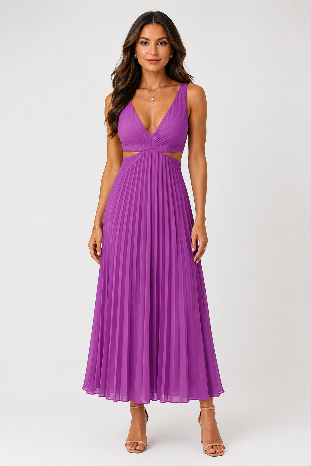 Eluneth | Robe Maxi Plissée Amélie pour Femme