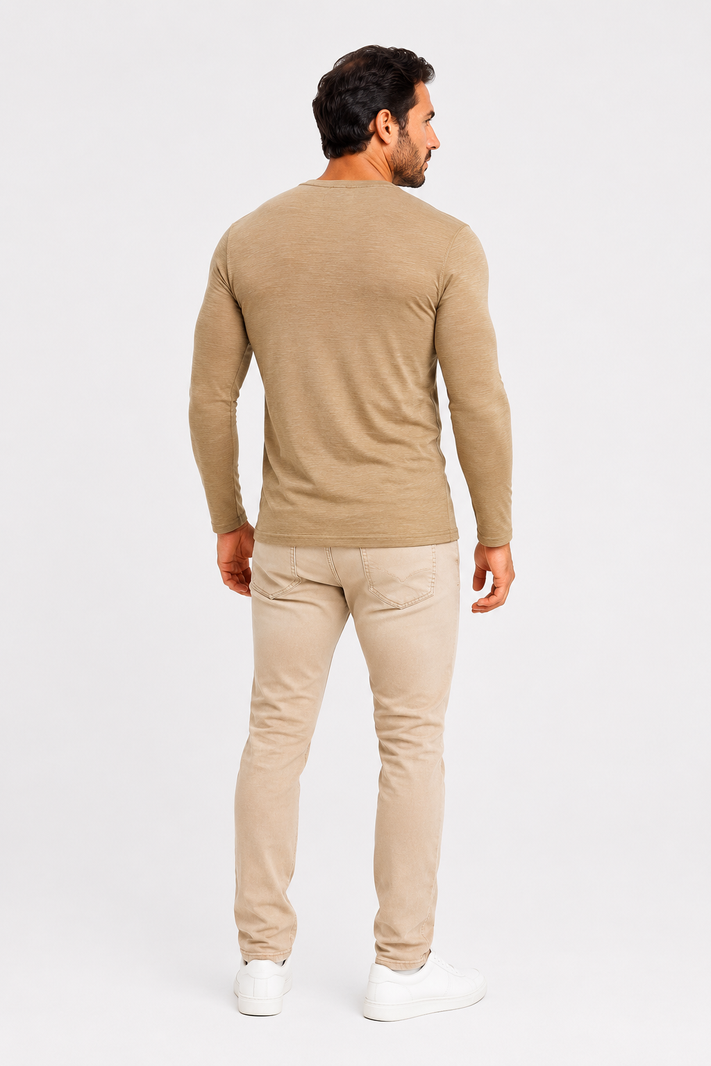 Eluneth | Chemise Homme à Manches Longues avec Demi-Boutonnage