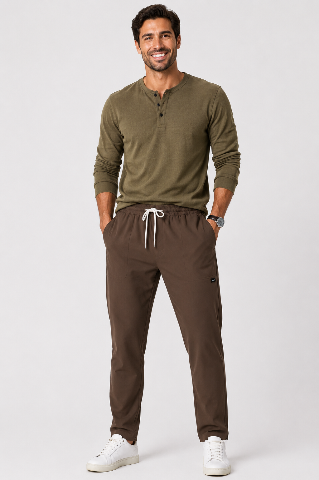 Eluneth | Pantalon décontracté léger pour homme avec cordon de serrage