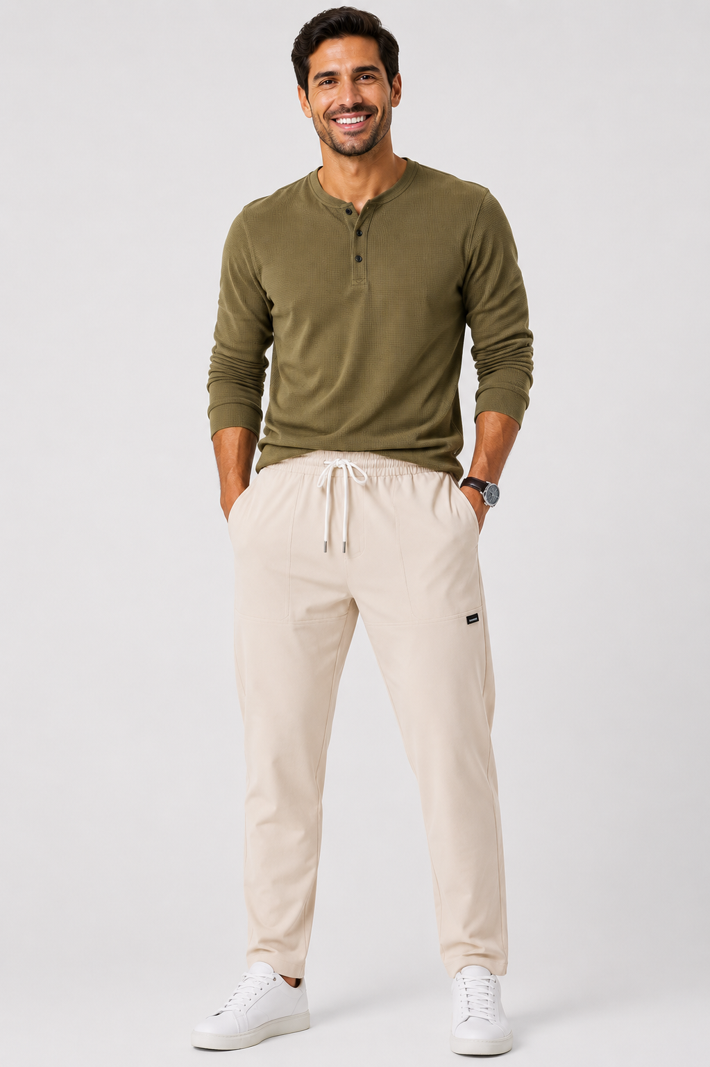 Eluneth | Pantalon décontracté léger pour homme avec cordon de serrage