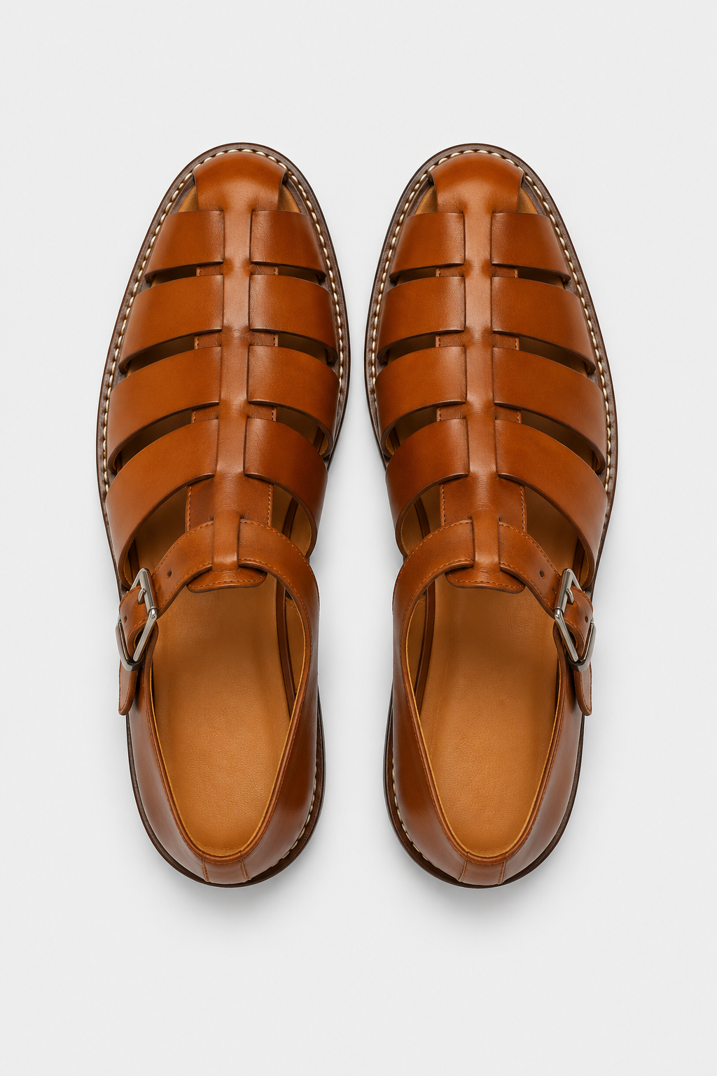 Eluneth | Sandales d’Été en Cuir pour Homme