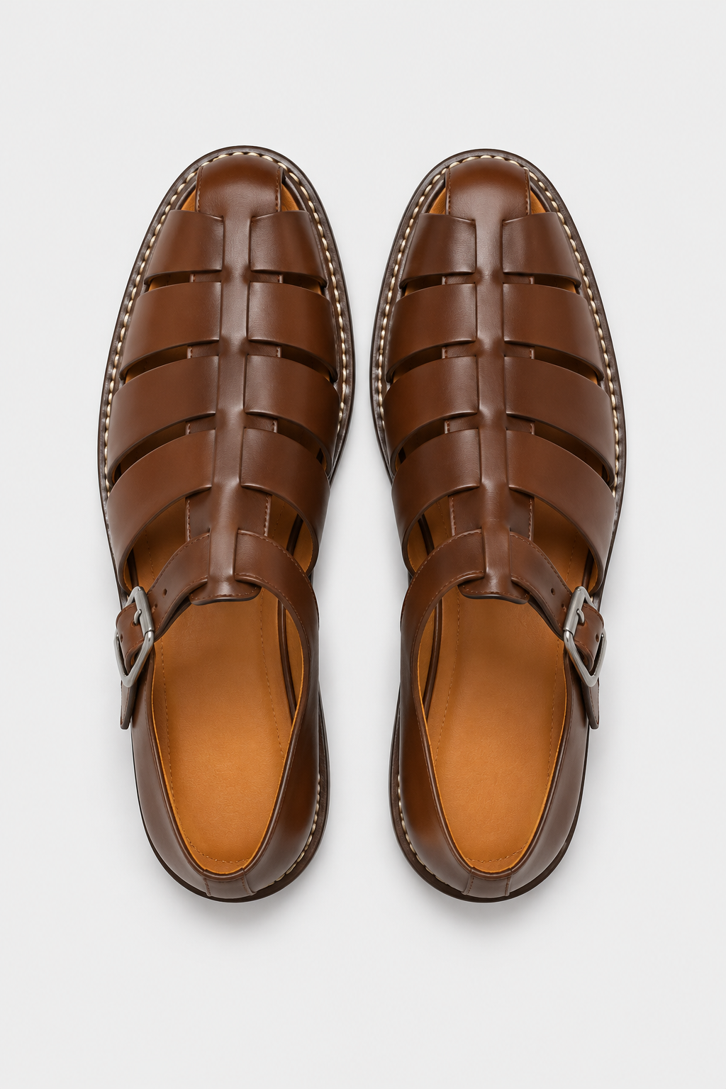 Eluneth | Sandales d’Été en Cuir pour Homme