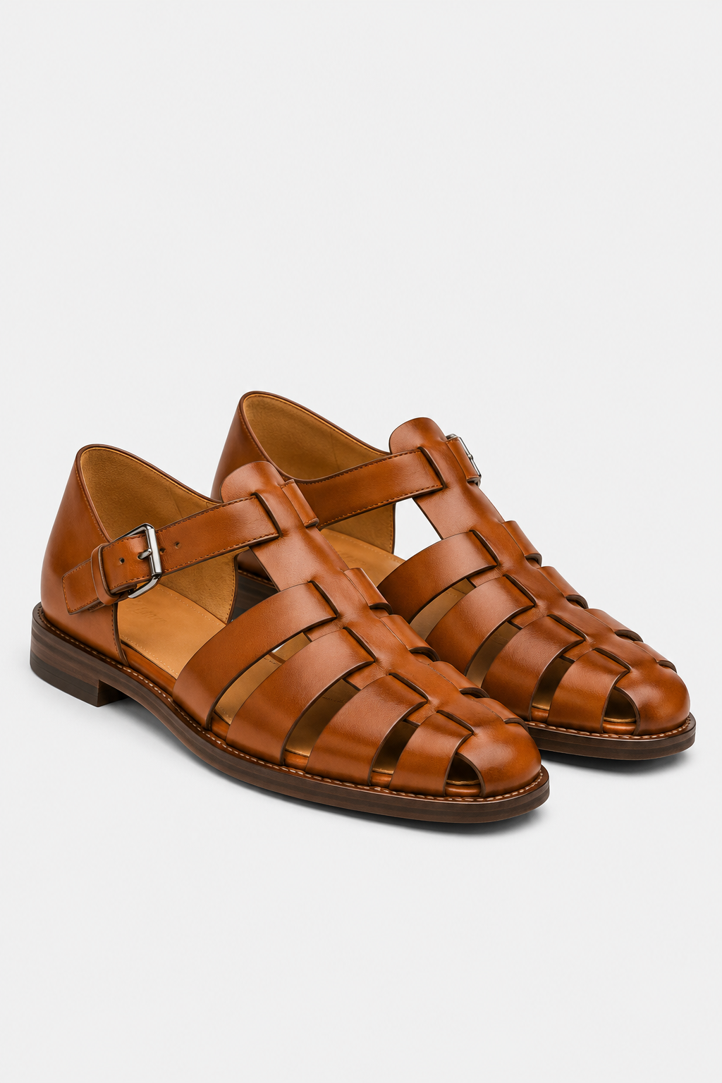Eluneth | Sandales d’Été en Cuir pour Homme