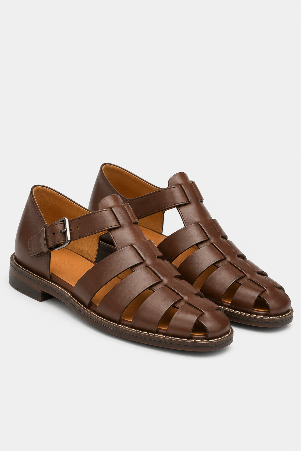 Eluneth | Sandales d’Été en Cuir pour Homme