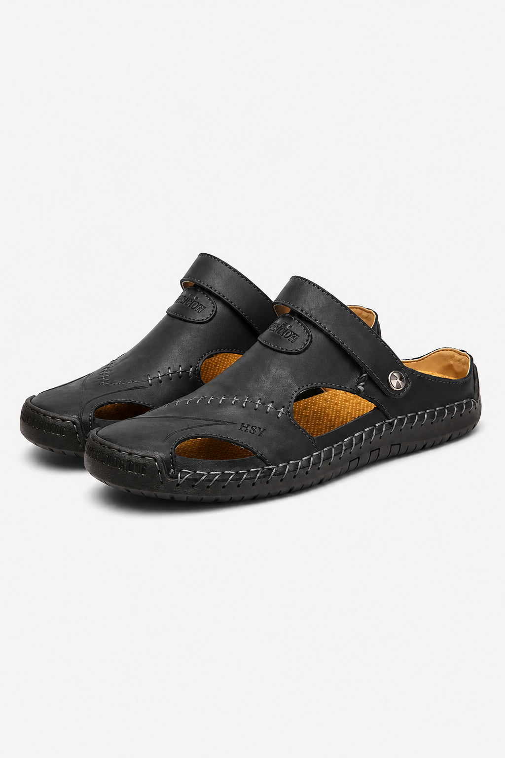 Eluneth | Sandales gladiateur vintage en cuir pour homme