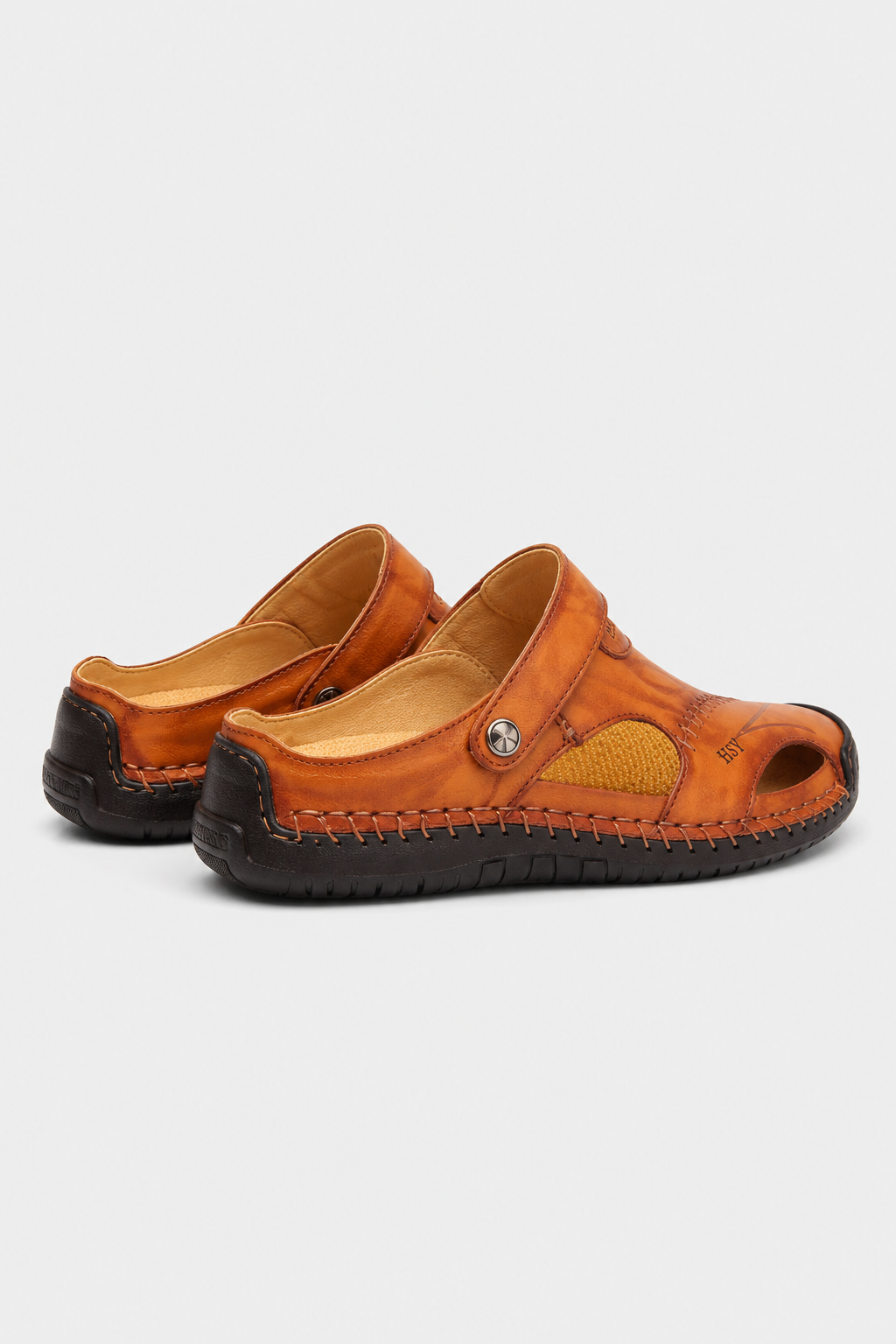 Eluneth | Sandales gladiateur vintage en cuir pour homme