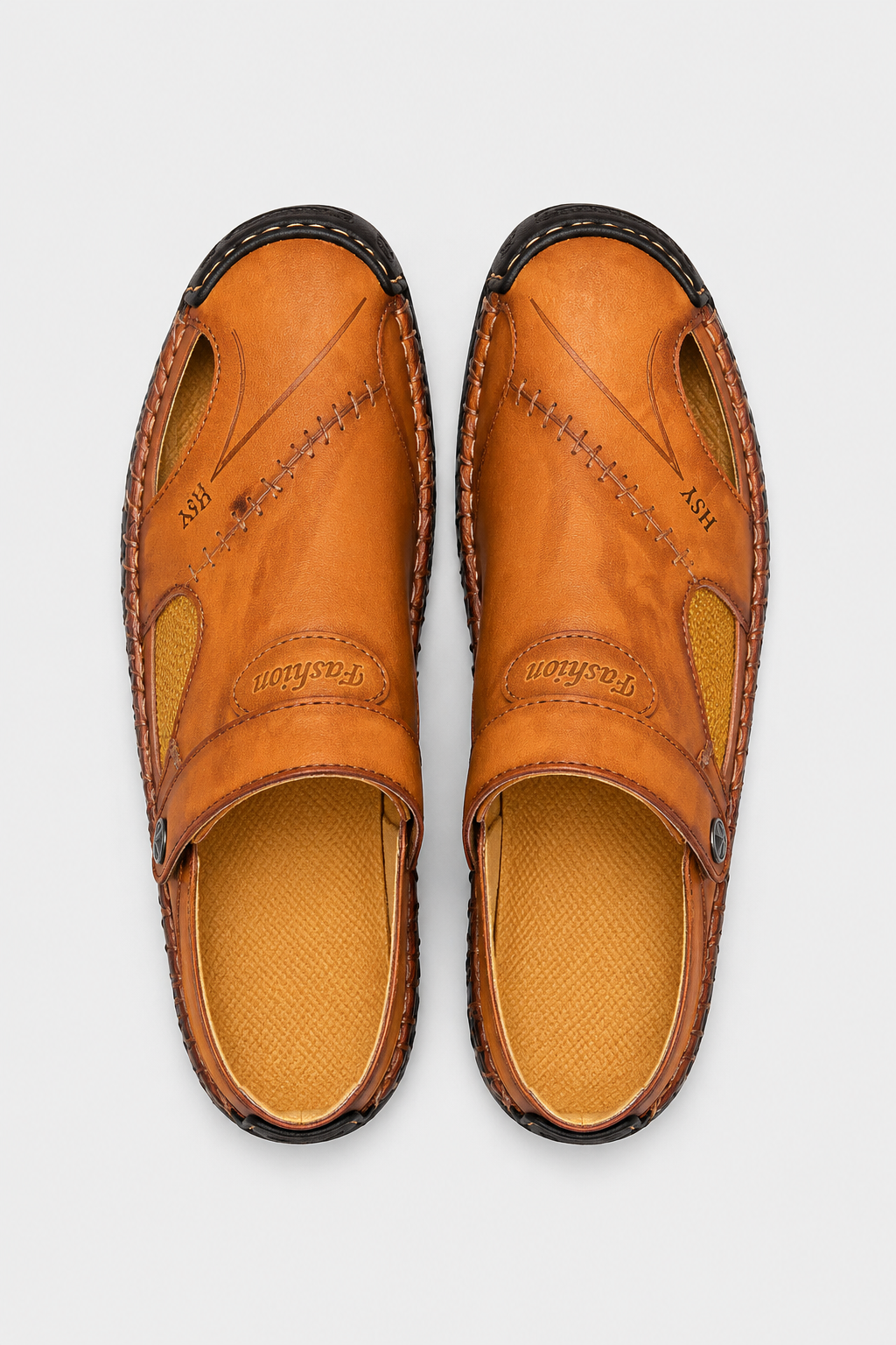 Eluneth | Sandales gladiateur vintage en cuir pour homme
