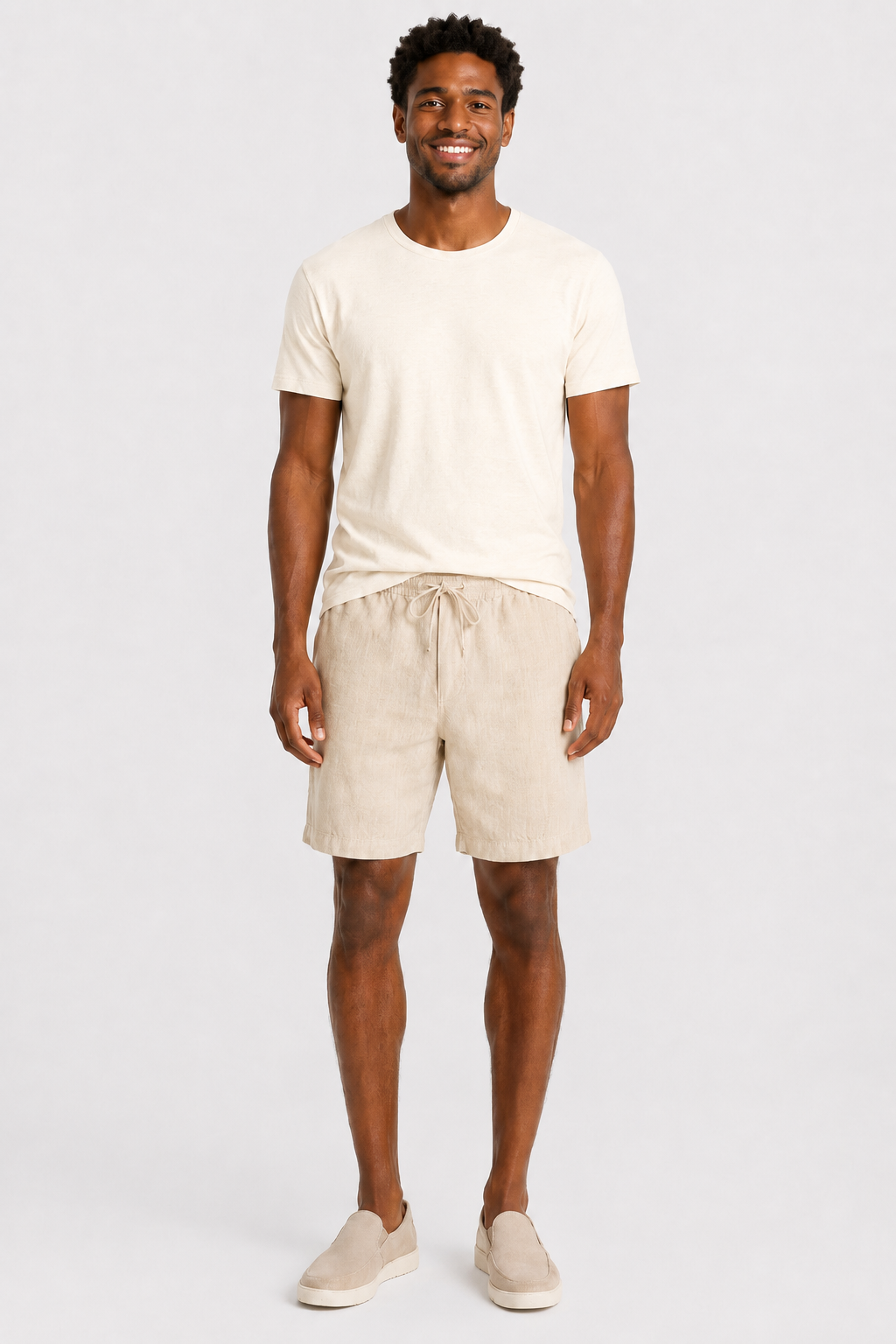 Eluneth | Short de plage classique en coton pour homme