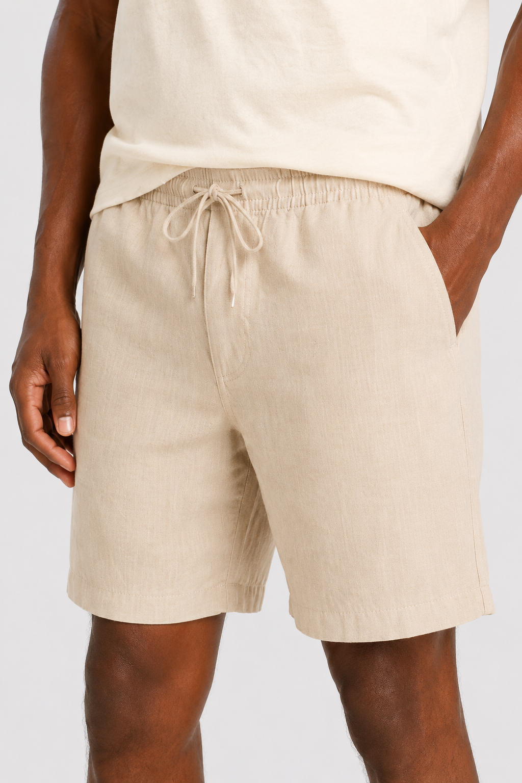 Eluneth | Short de plage classique en coton pour homme