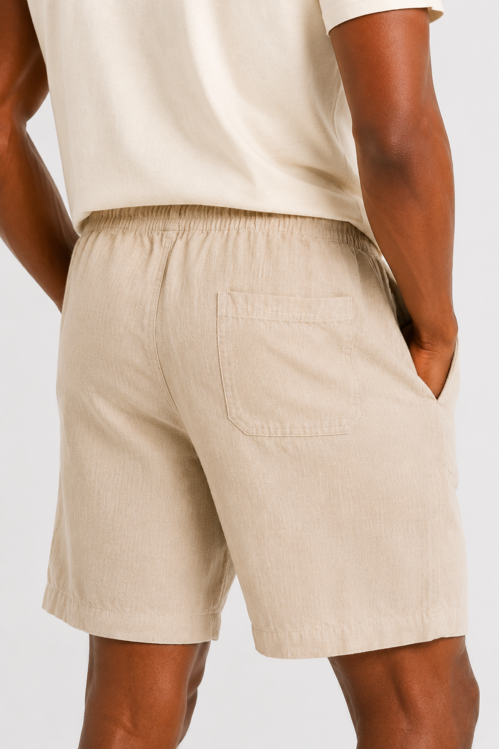Eluneth | Short de plage classique en coton pour homme