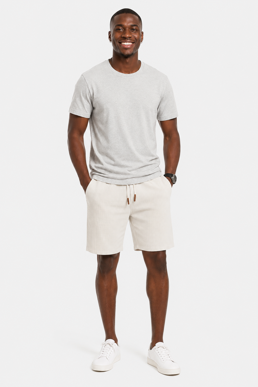 Eluneth | Short d’été léger pour homme à taille élastiquée