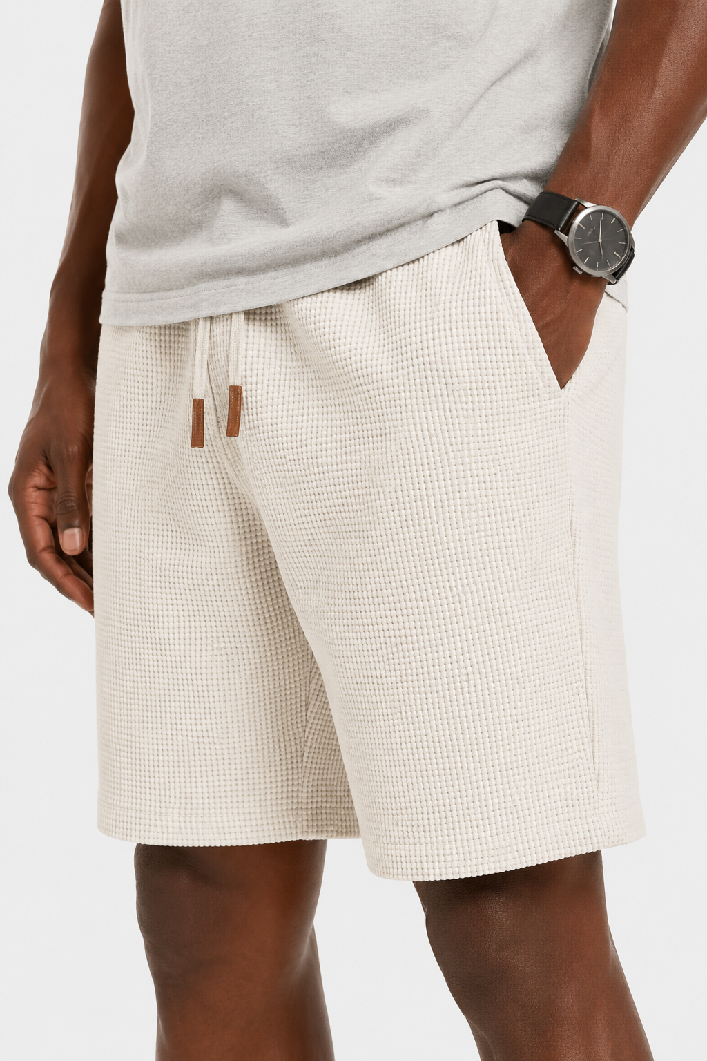 Eluneth | Short d’été léger pour homme à taille élastiquée