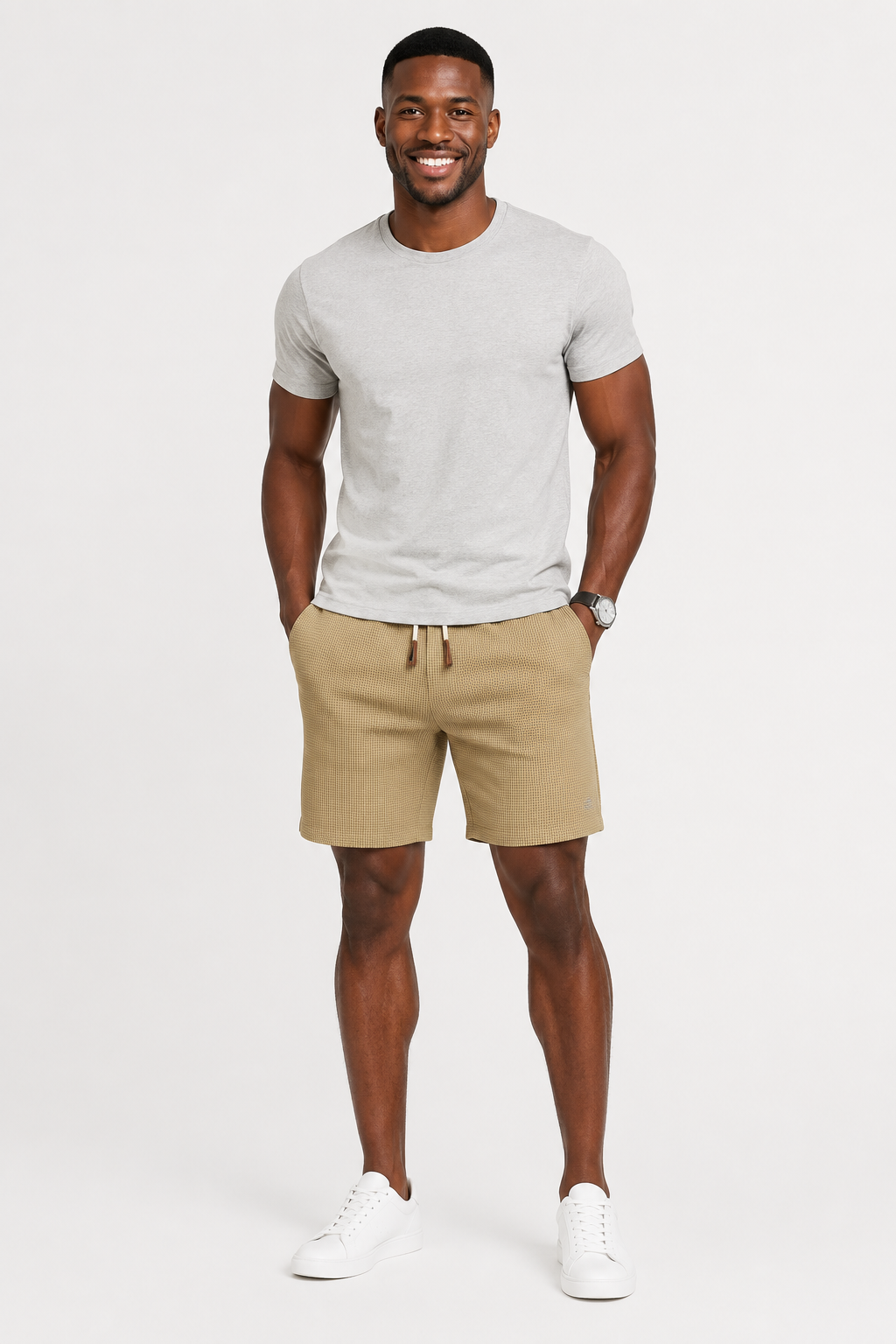 Eluneth | Short d’été léger pour homme à taille élastiquée