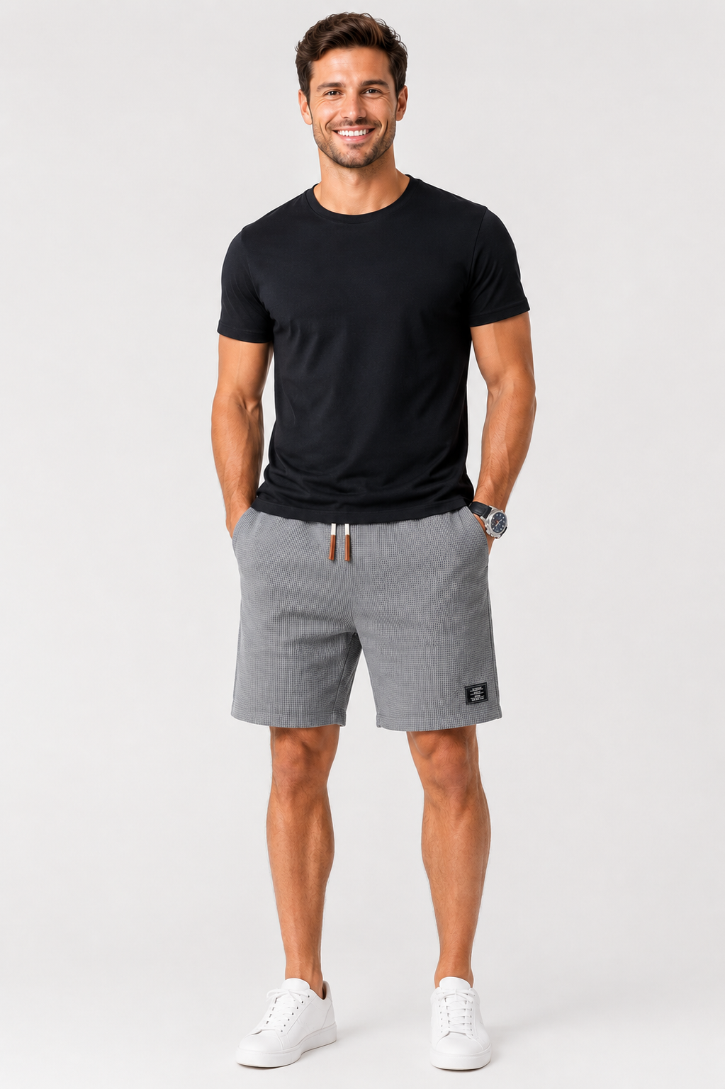 Eluneth | Short d’été léger pour homme à taille élastiquée