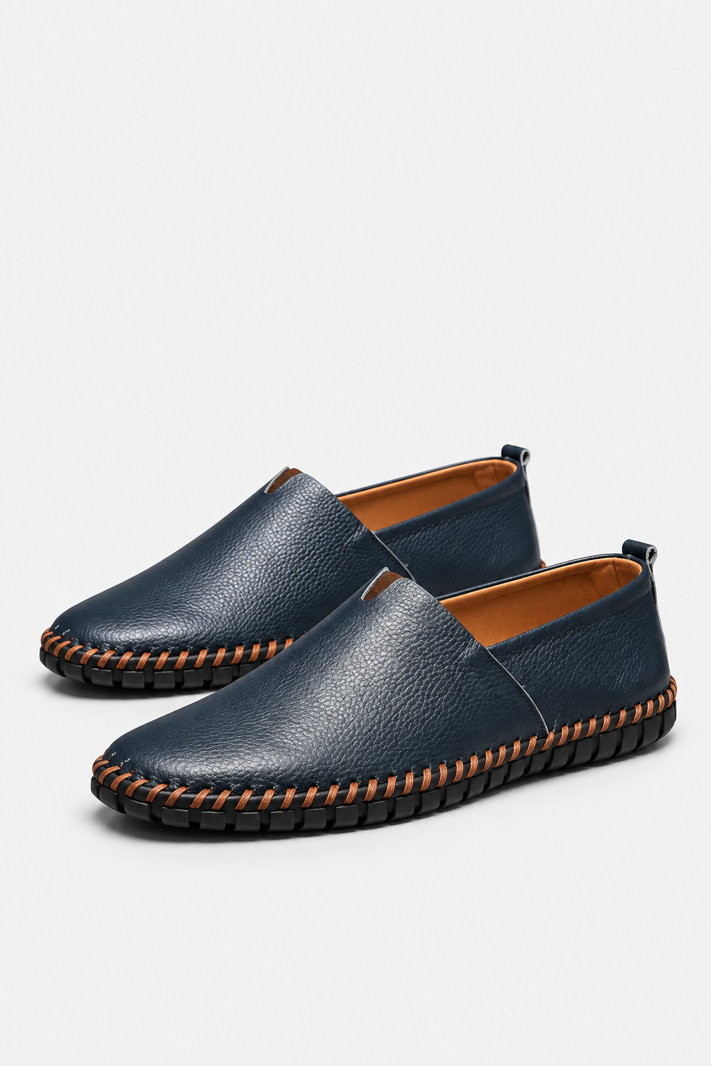 Eluneth | Mocassins Homme en Cuir Style Espadrille