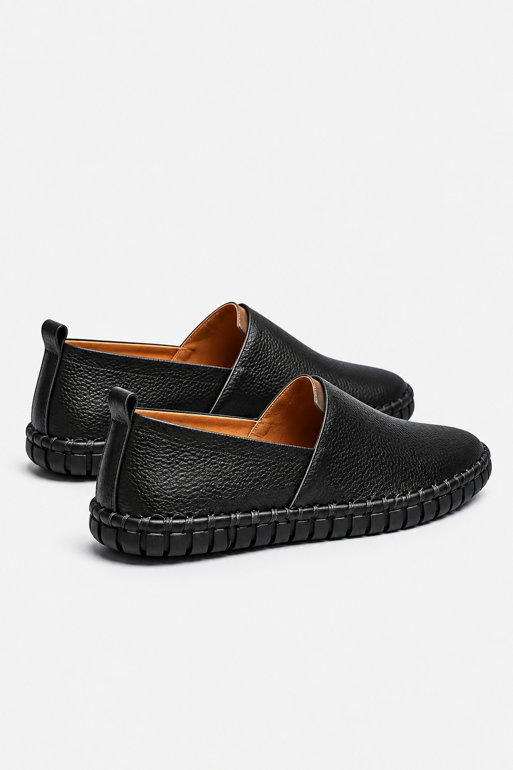 Eluneth | Mocassins Homme en Cuir Style Espadrille
