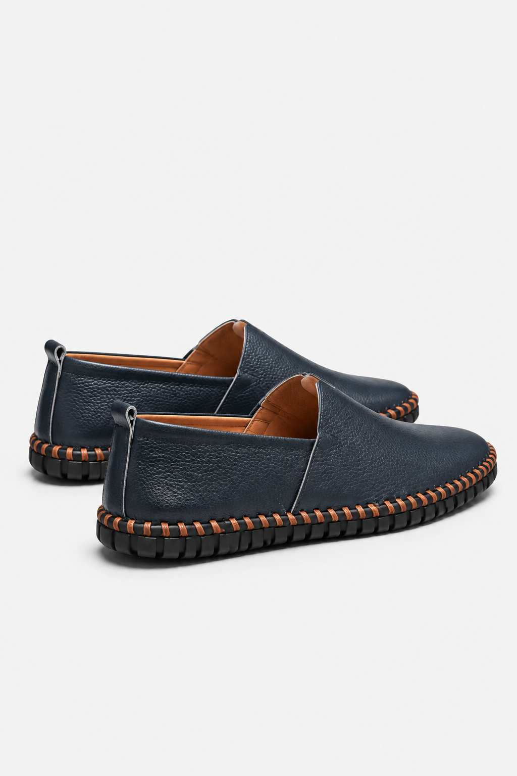 Eluneth | Mocassins Homme en Cuir Style Espadrille