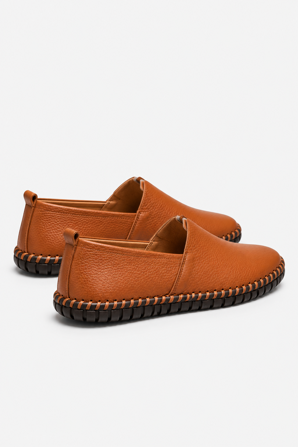Eluneth | Mocassins Homme en Cuir Style Espadrille