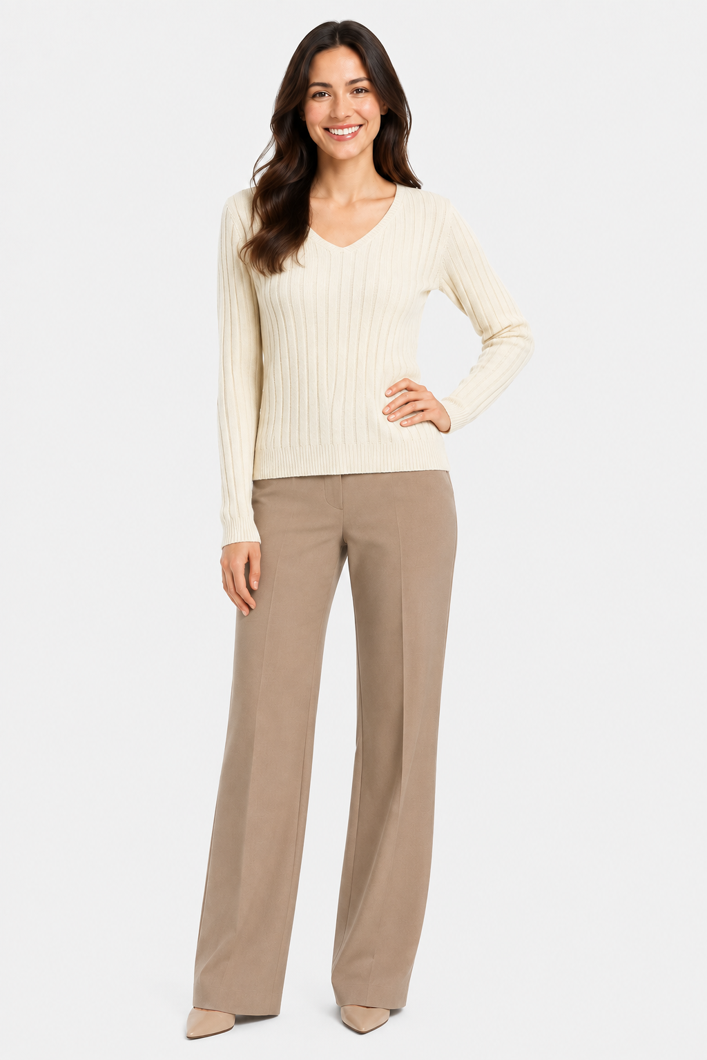 Eluneth | Pull Femme Extensible à Col V