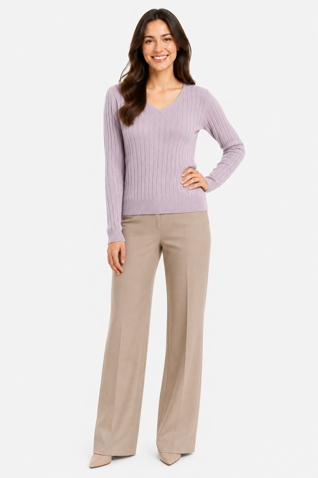 Eluneth | Pull Femme Extensible à Col V