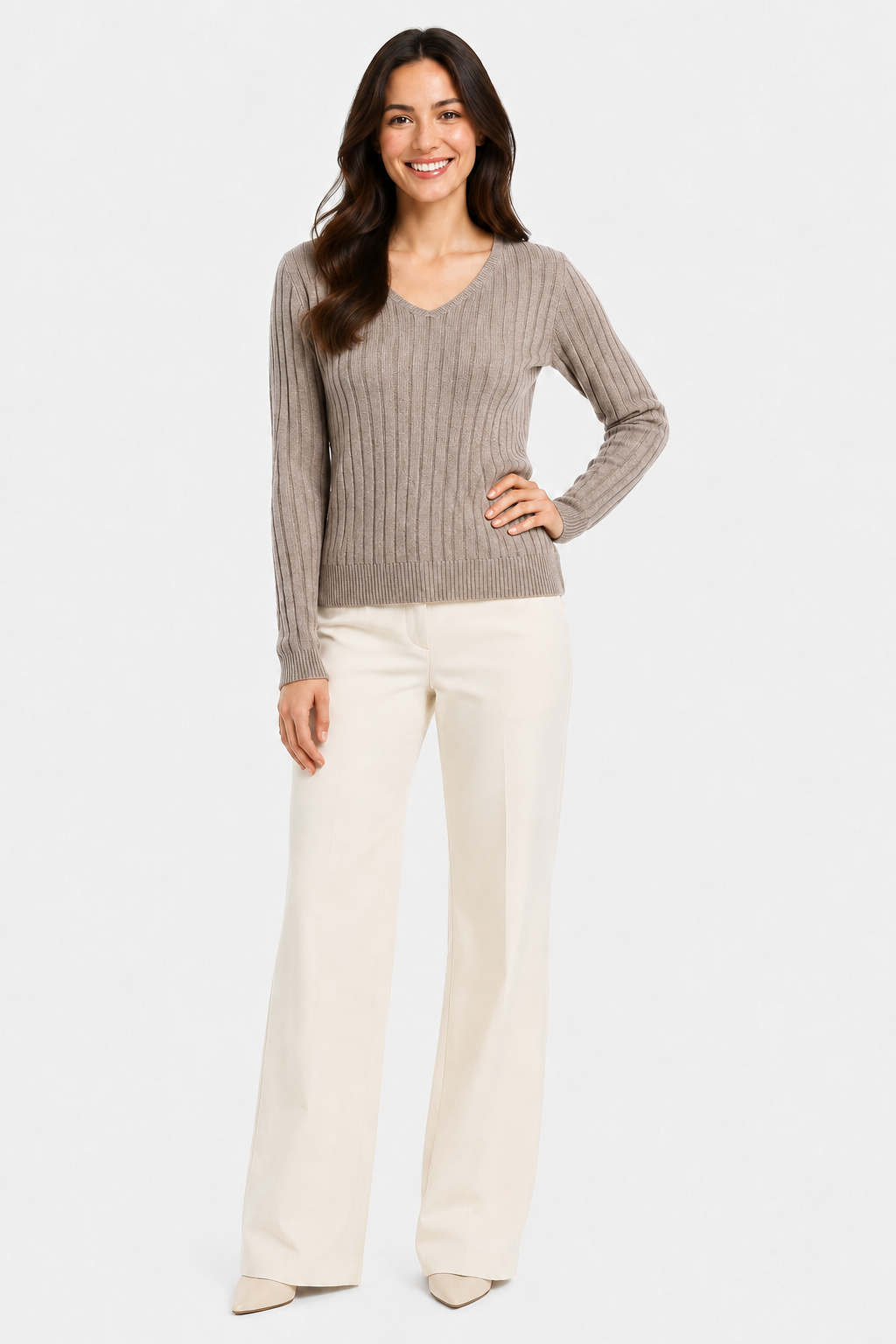 Eluneth | Pull Femme Extensible à Col V