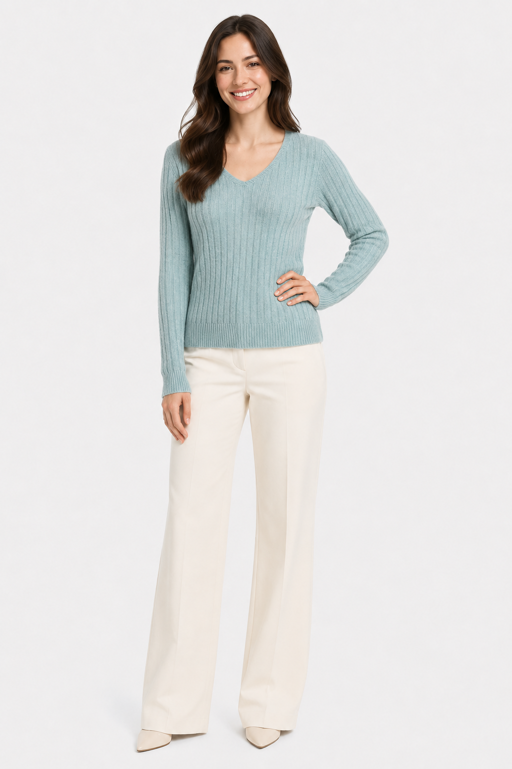 Eluneth | Pull Femme Extensible à Col V