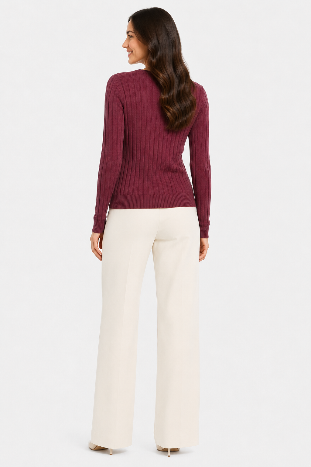 Eluneth | Pull Femme Extensible à Col V