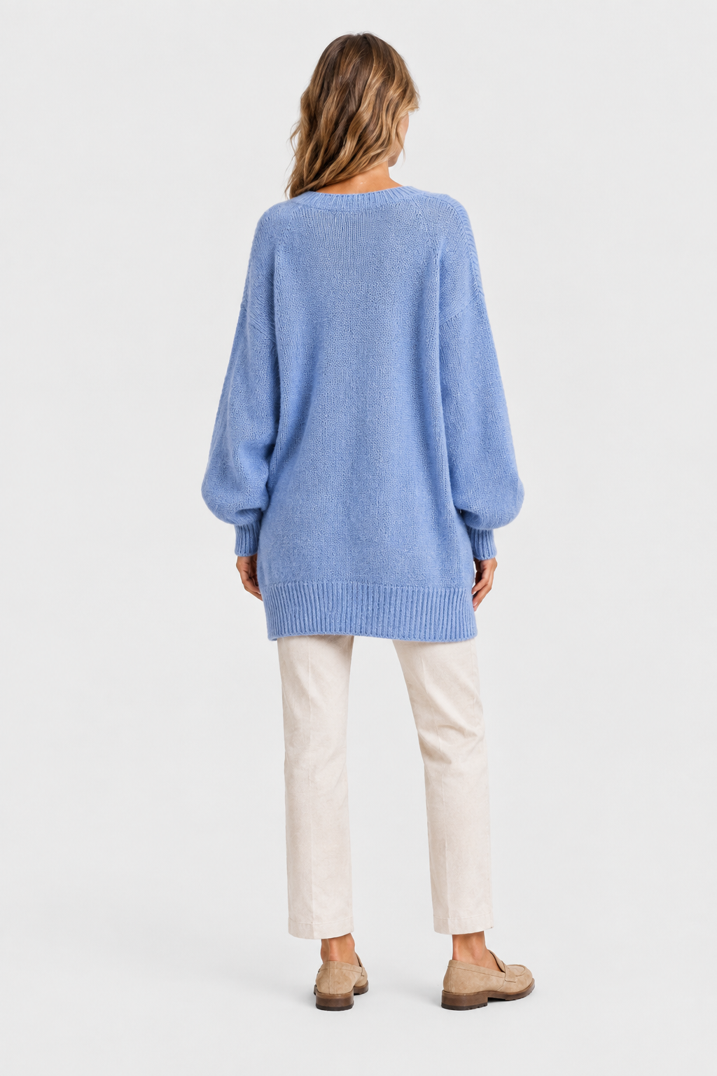 Eluneth | Pull Femme Grande Taille à Col V et Manches Chauve-Souris