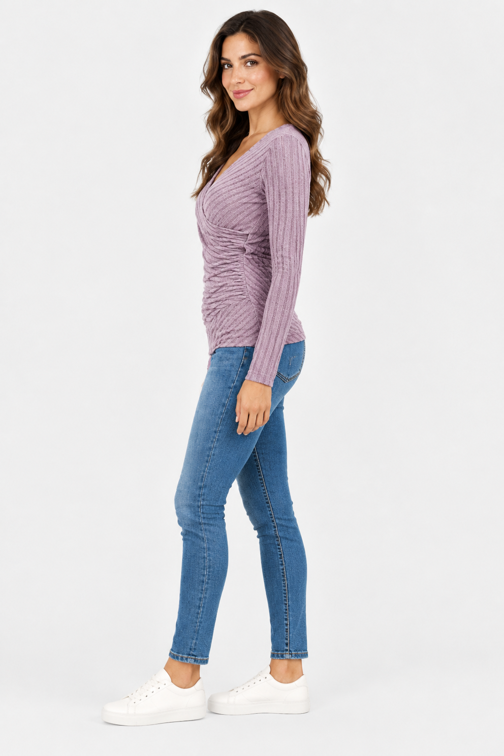 Eluneth | Pull Femme à Col V et Boutons
