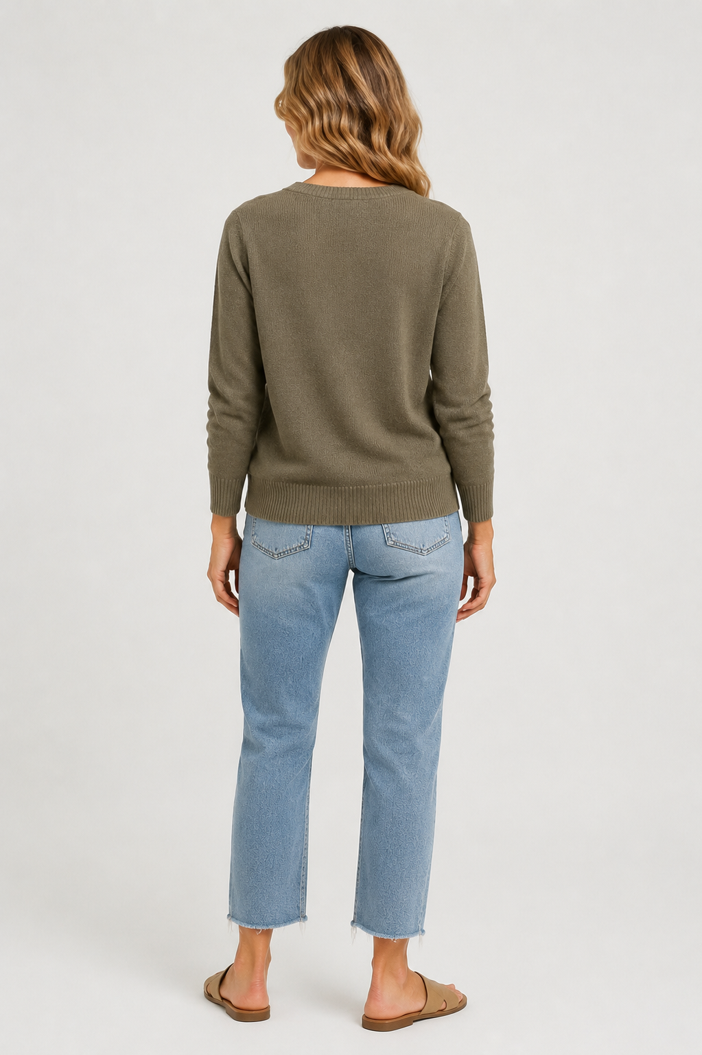 Eluneth | Pull Femme à Manches Longues en Maille Unie