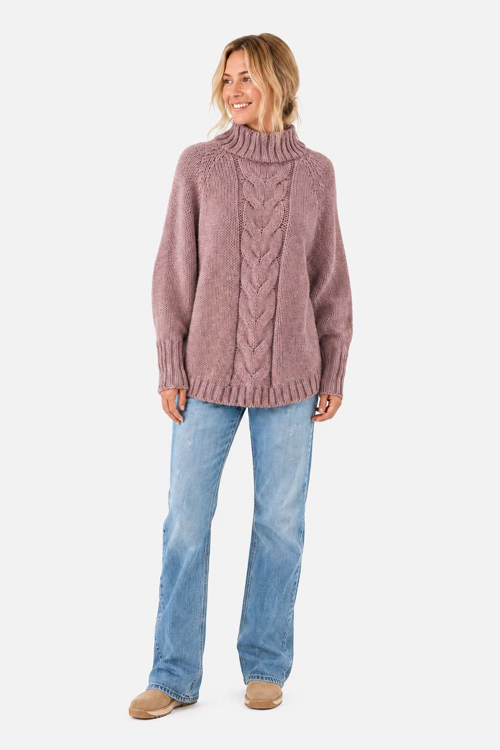 Eluneth | Pull Femme d’Inspiration Vintage à Col Montant