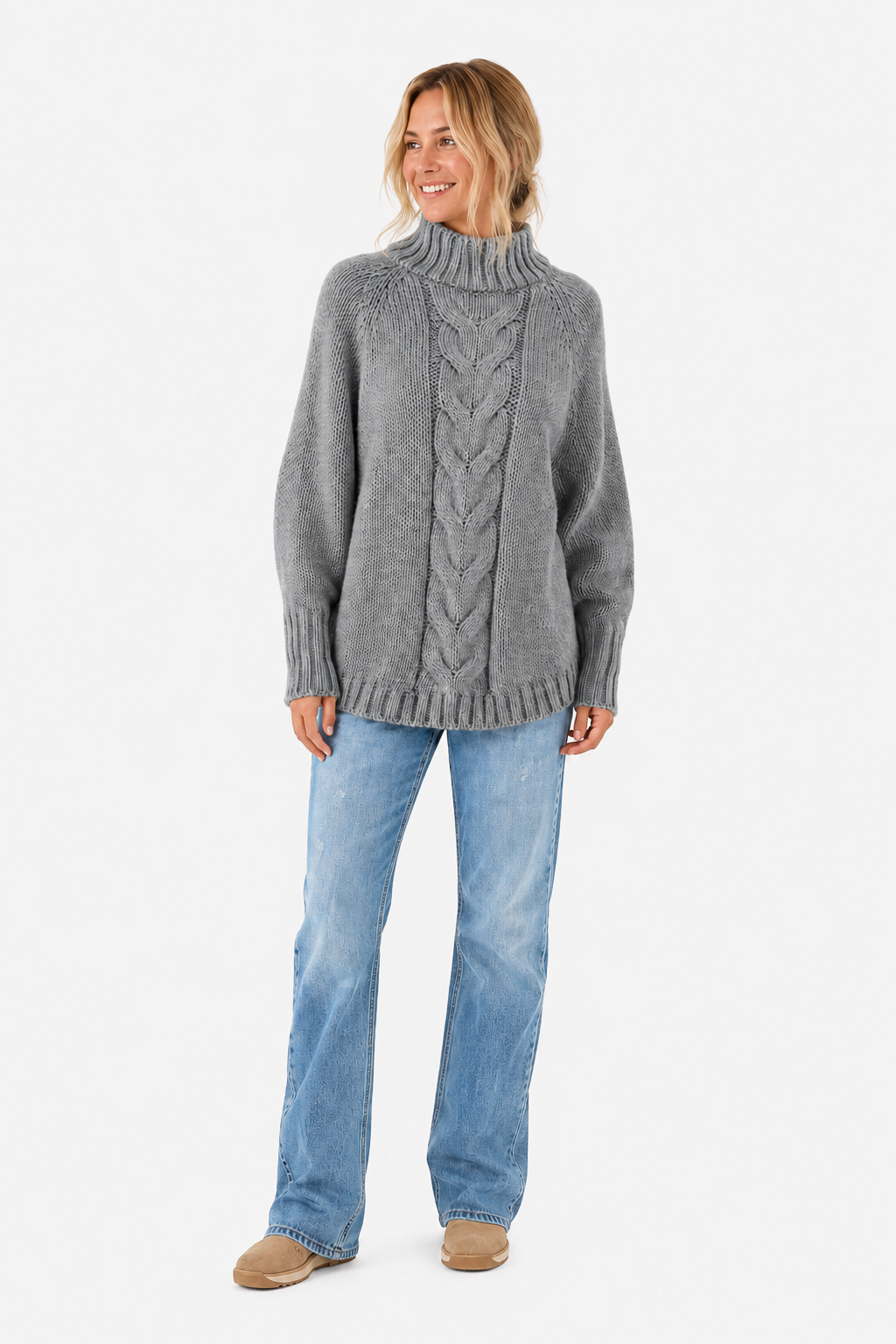 Eluneth | Pull Femme d’Inspiration Vintage à Col Montant