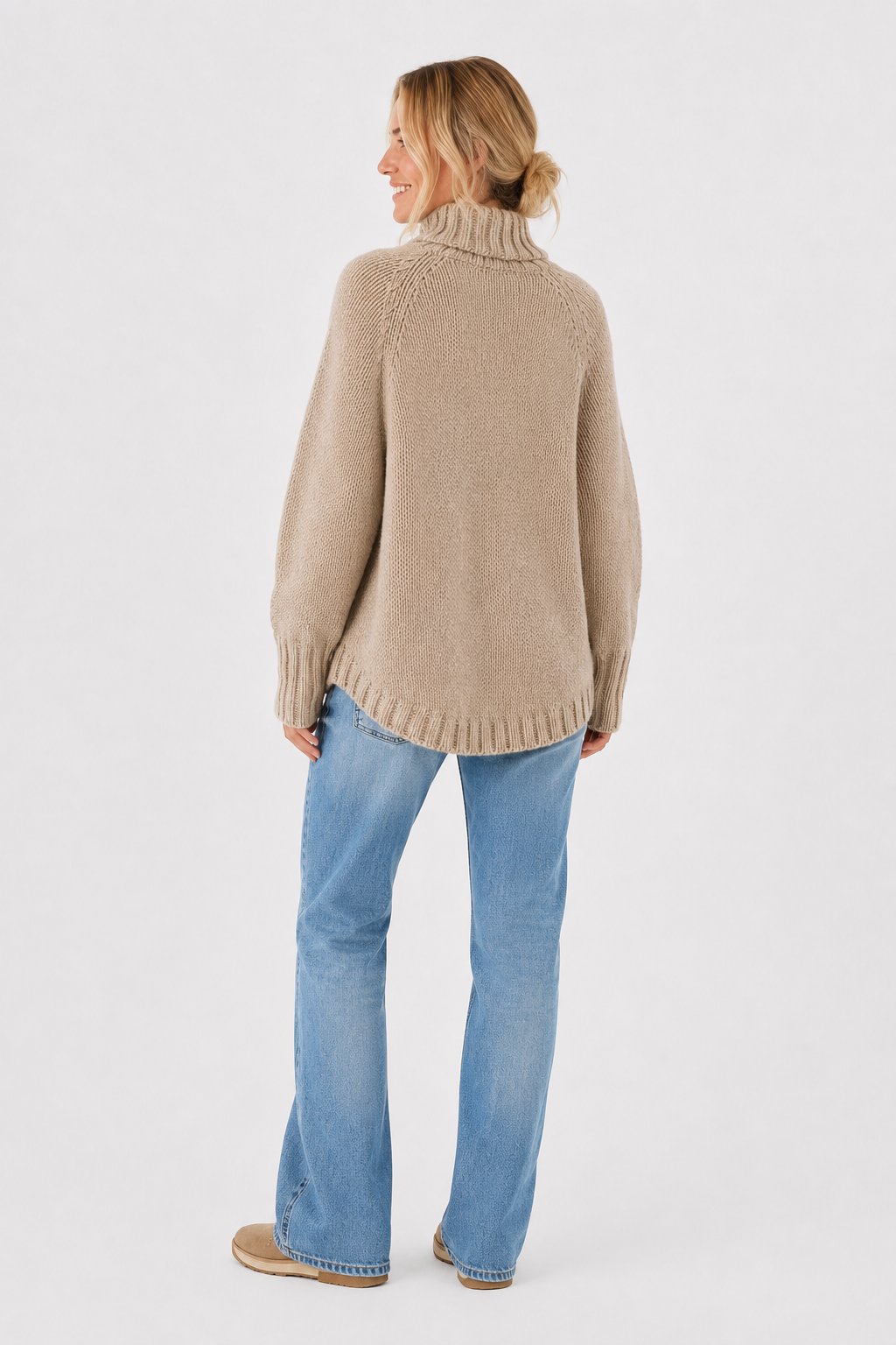 Eluneth | Pull Femme d’Inspiration Vintage à Col Montant