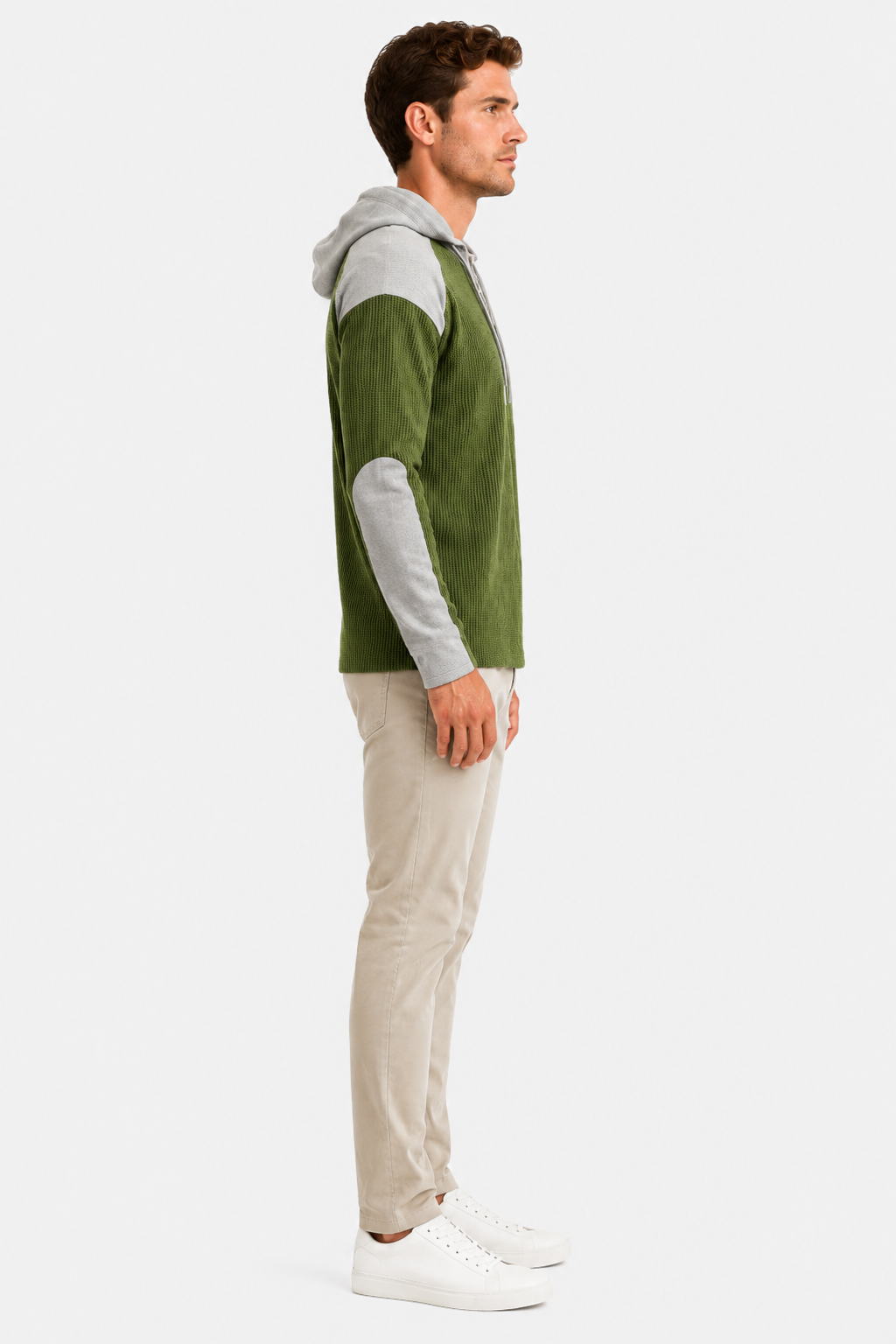 Eluneth | Pull Homme Texturé à Capuche en Maille Côtelée