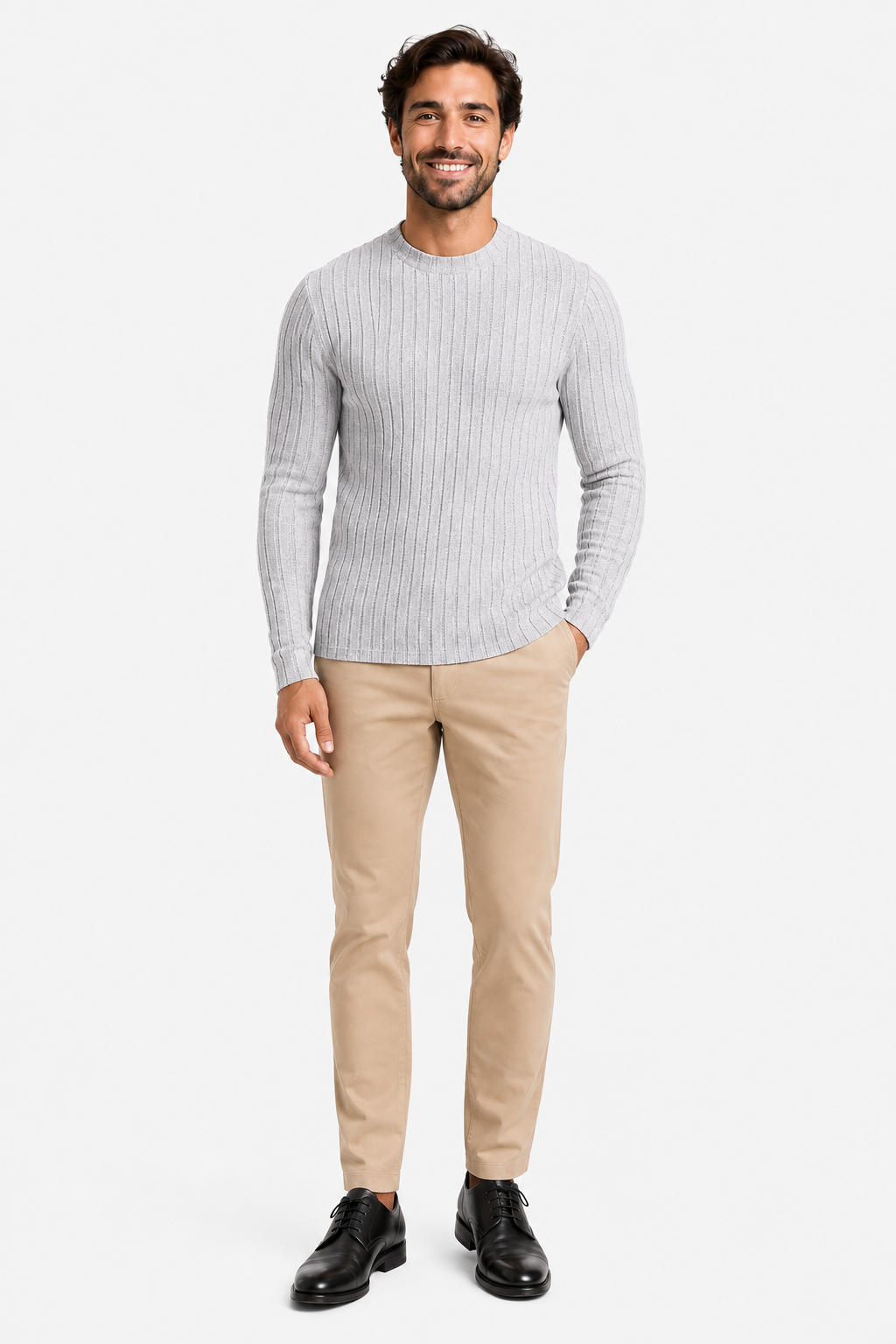 Eluneth | Pull Homme en Maille Haute Élasticité