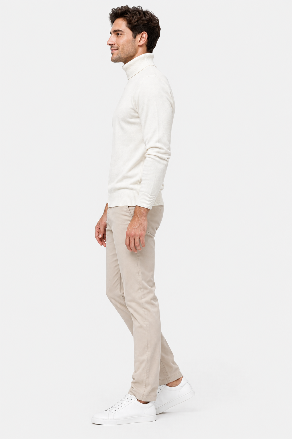 Eluneth | Pull Homme en Maille à Col Rabattu