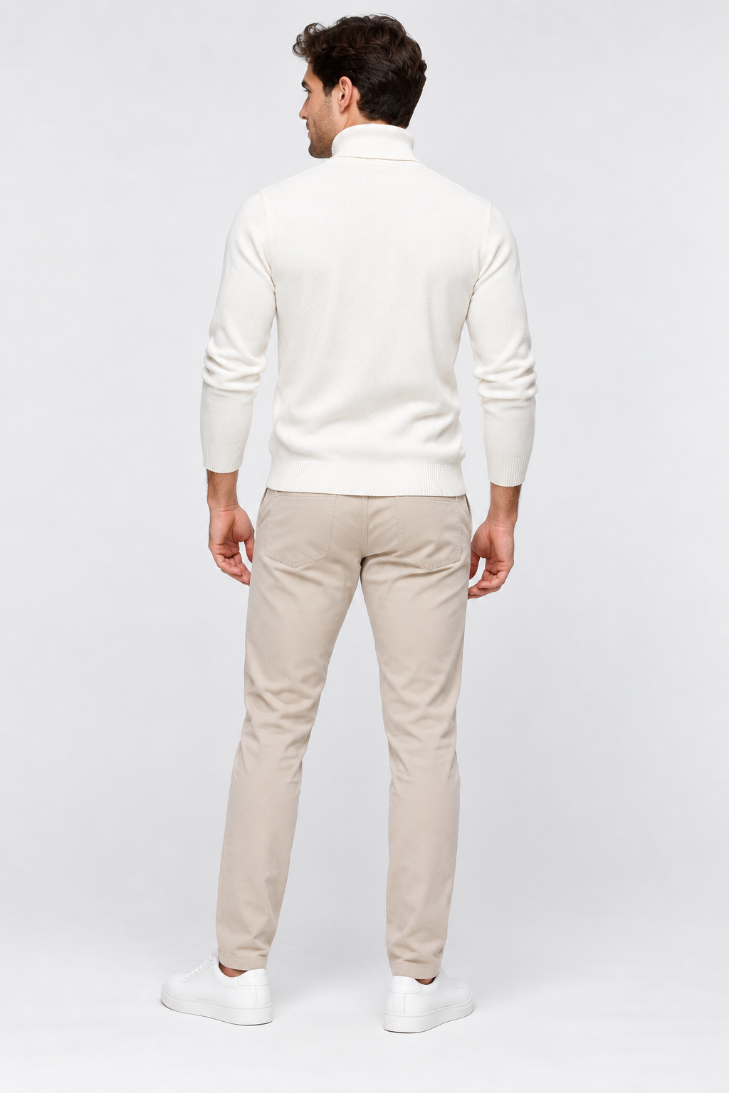 Eluneth | Pull Homme en Maille à Col Rabattu