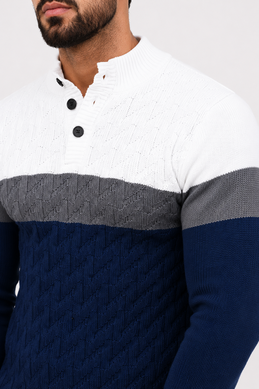 Eluneth | Pull en Maille Homme à Col Montant