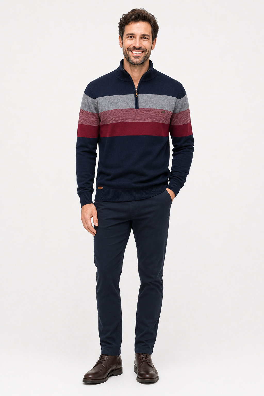 Eluneth | Pull épais en maille à col montant pour Homme