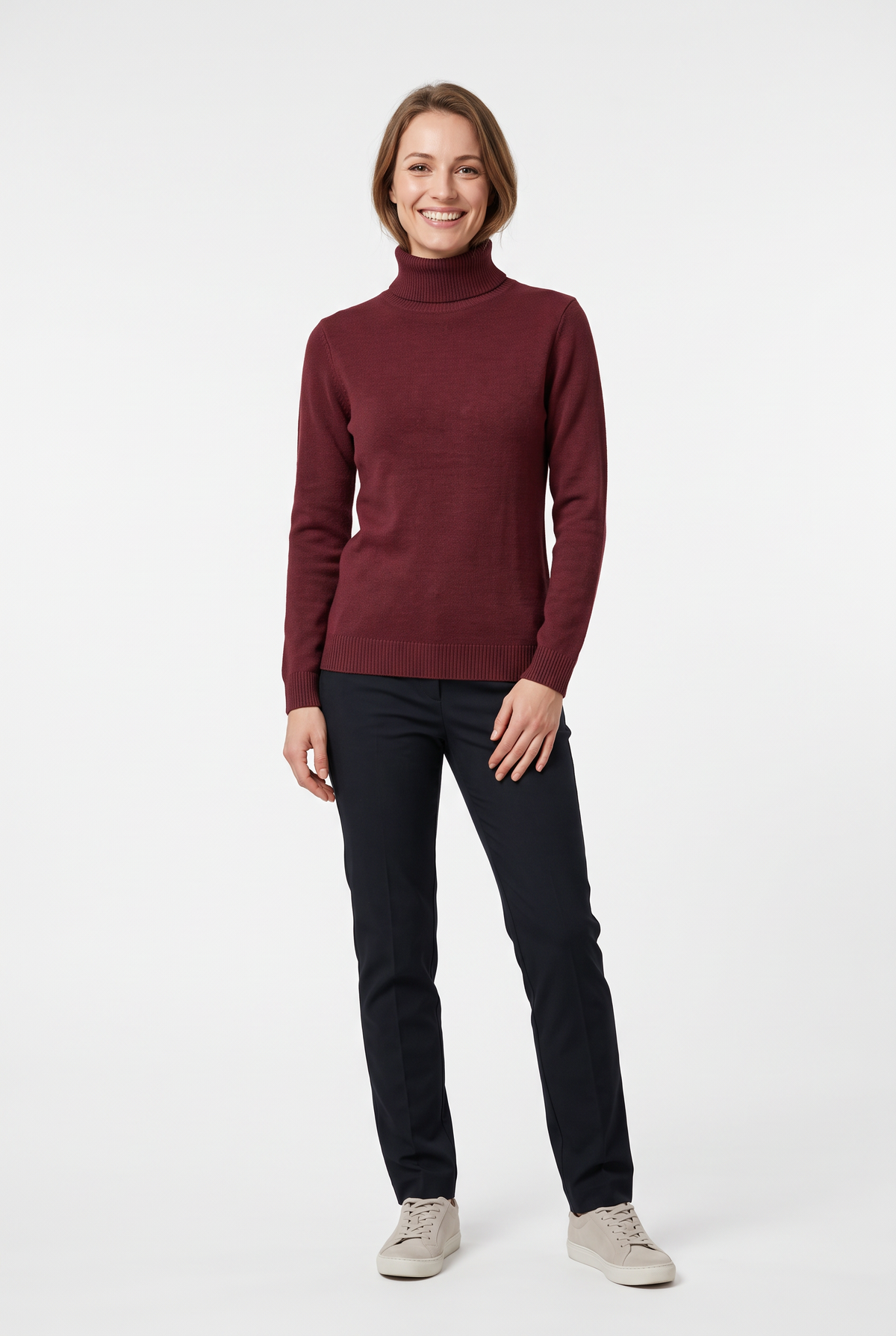 Eluneth | Pull tunique doux à col montant pour femme