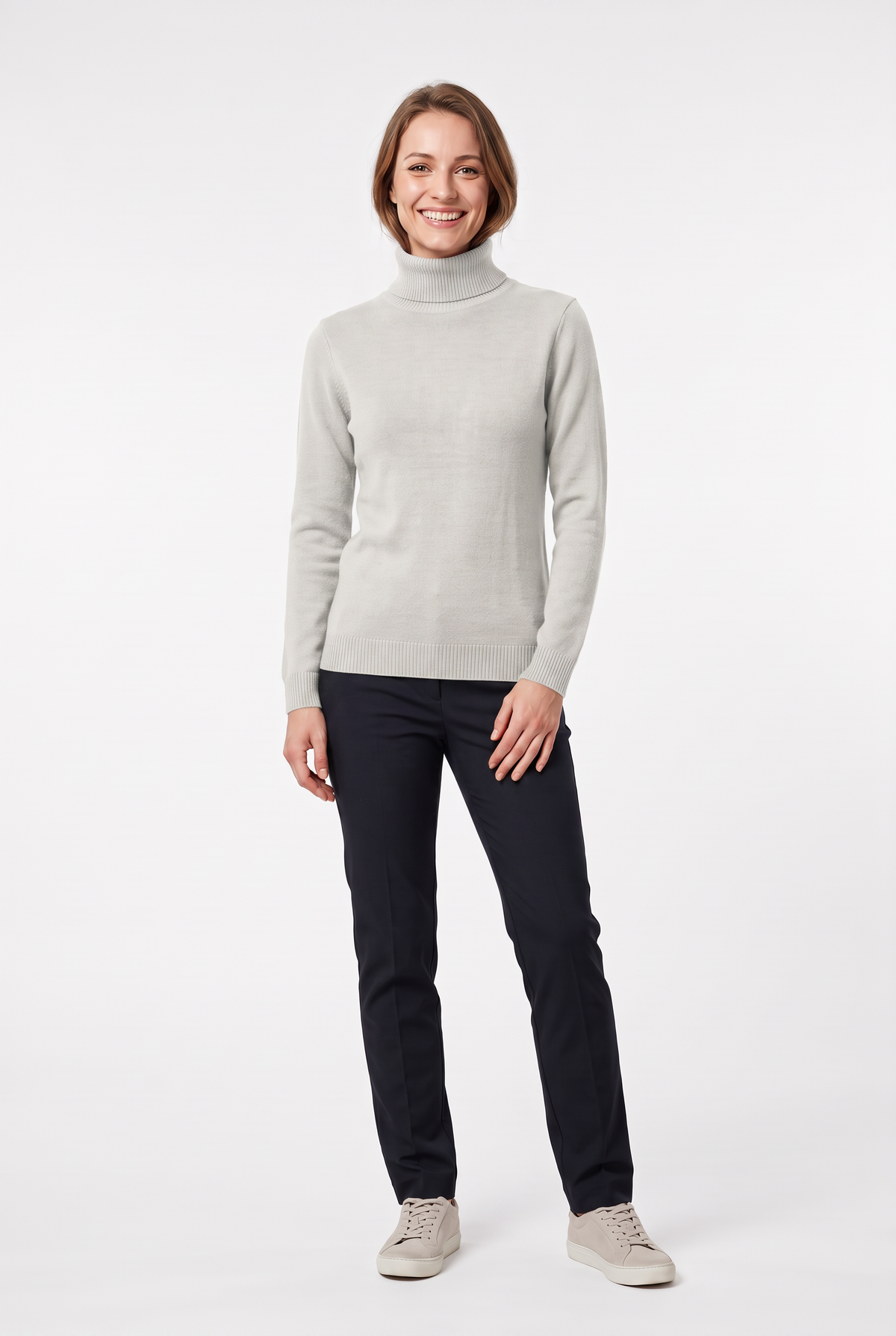 Eluneth | Pull tunique doux à col montant pour femme