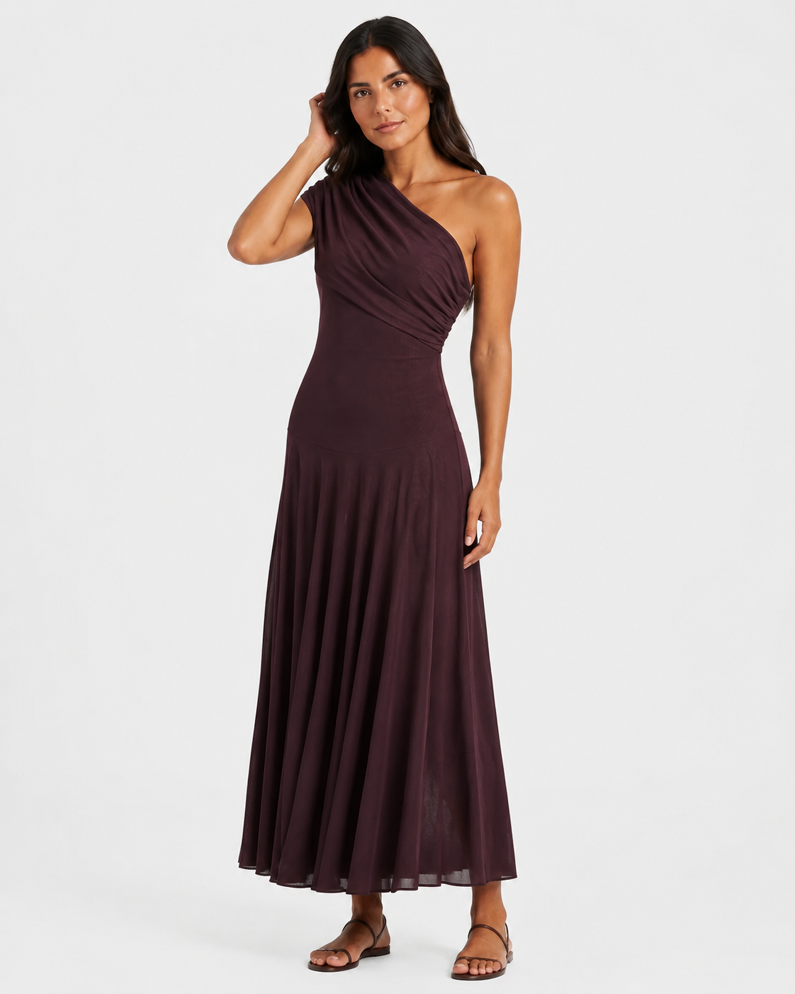 Eluneth | Robe Femme Longue Plissée Asymétrique Été