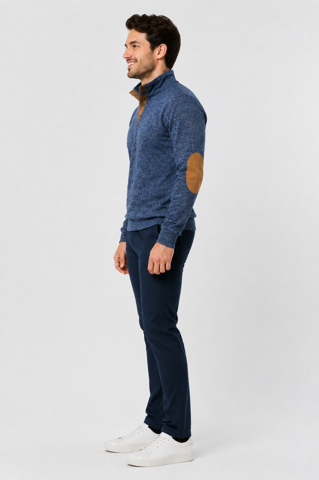 Eluneth | Sweatshirt Homme à Col Montant et Manches Longues